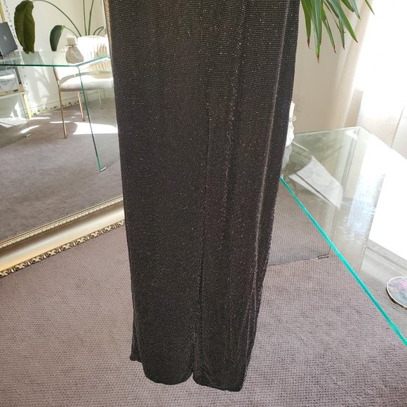 BLACK SPARKLY STRAPLESS JUMPSUIT - Picture 2 of 3